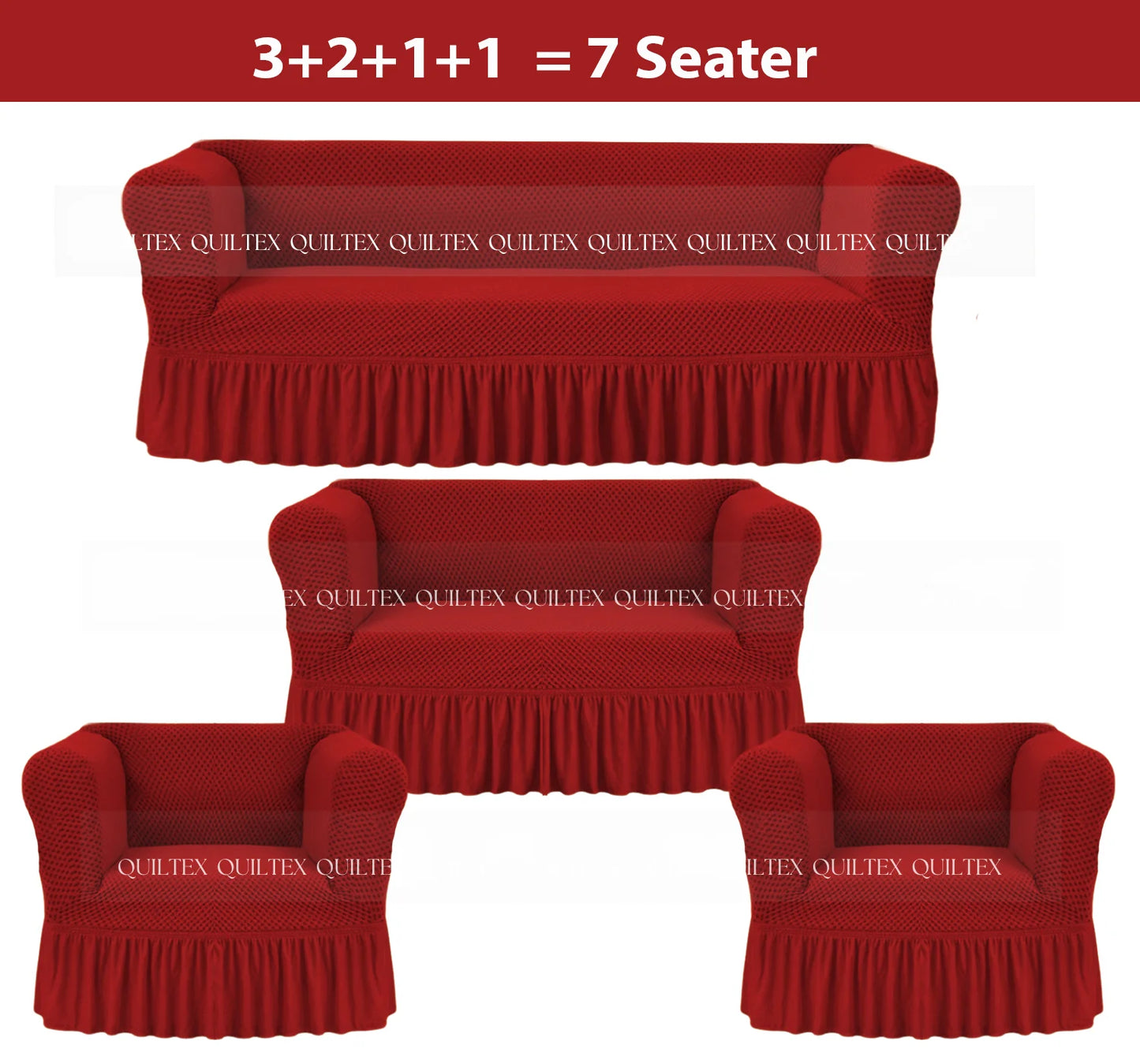 Turkish Style Sofa Covers Maroon