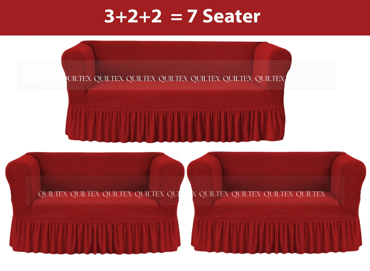 Turkish Style Sofa Covers Maroon