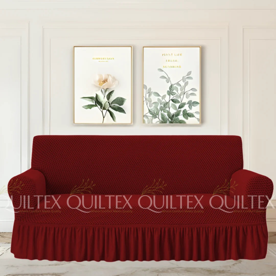 Turkish Style Sofa Covers Maroon