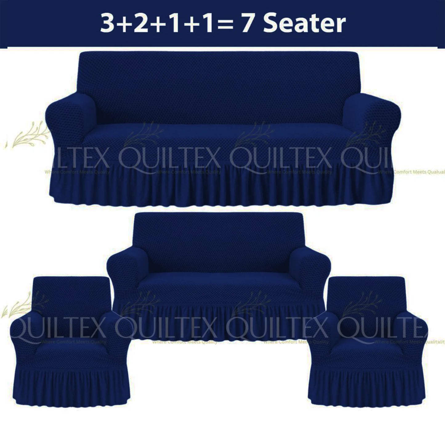 Turkish Style Sofa Covers Blue