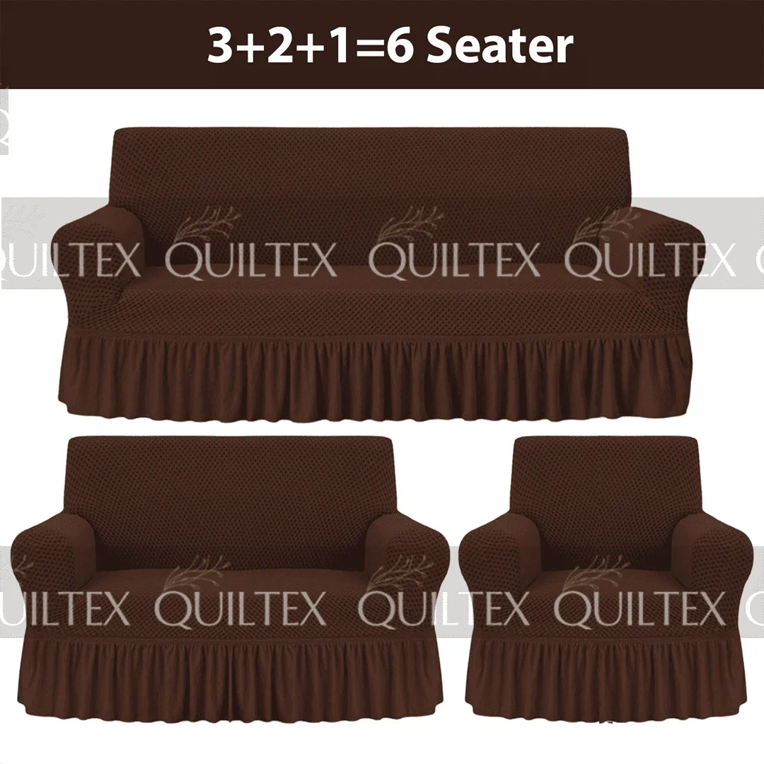 Turkish Style Sofa Covers  Dark Brown