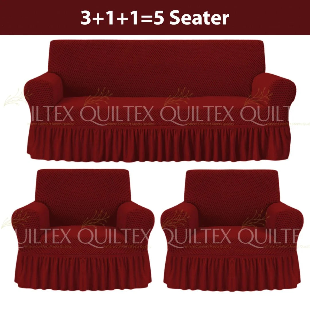 Turkish Style Sofa Covers Maroon