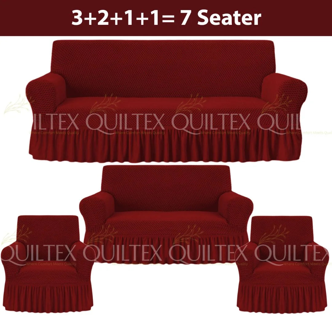 Turkish Style Sofa Covers Maroon