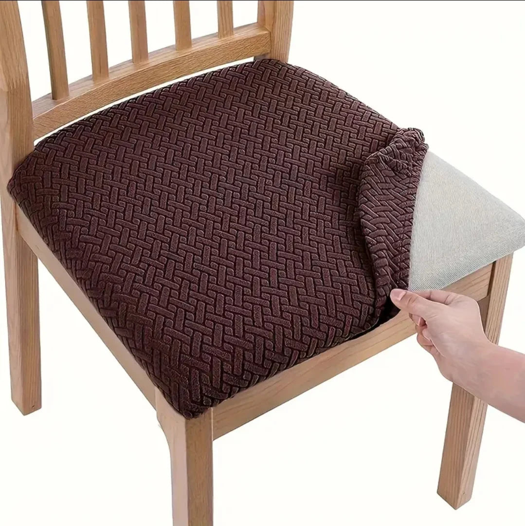 Jacquard Stripe Seat Covers-Brown
