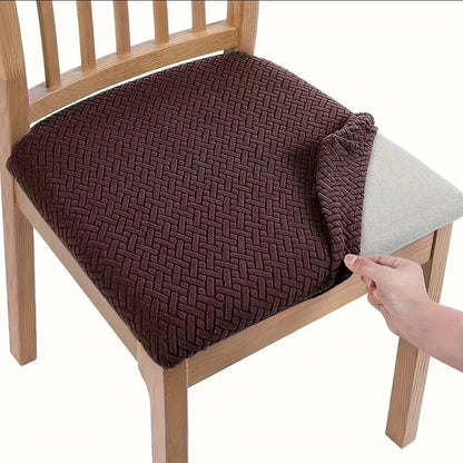 Jacquard Stripe Seat Covers-Brown