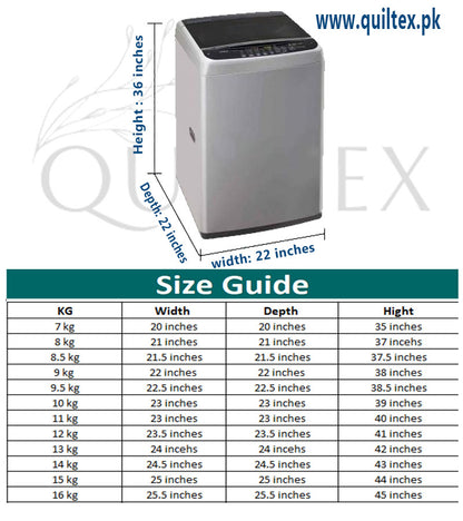 waterproof Front Loaded Washing Machine Cover - ( Brown Color )